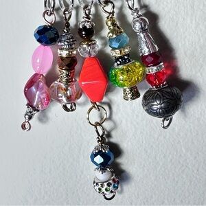 Brooch Pin Hand Crafted | Glass Beaded Artisan Multicolor Wire-Wrapped OOAK